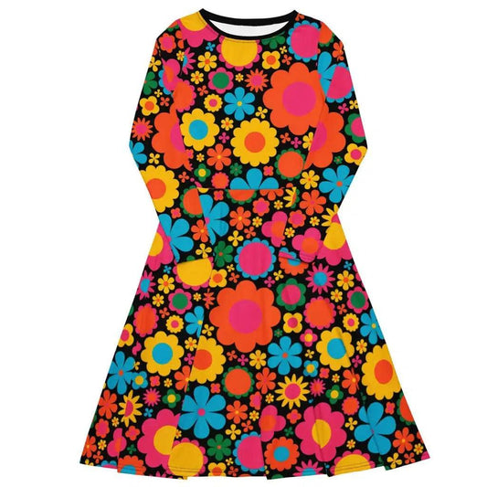 BLOOMPOP happy 2 - Midi Dress With Pockets - SHALMIAK