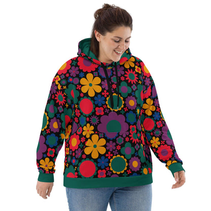 Hoodie - BLOOMPOP misty - Colorful bloom print 6XL