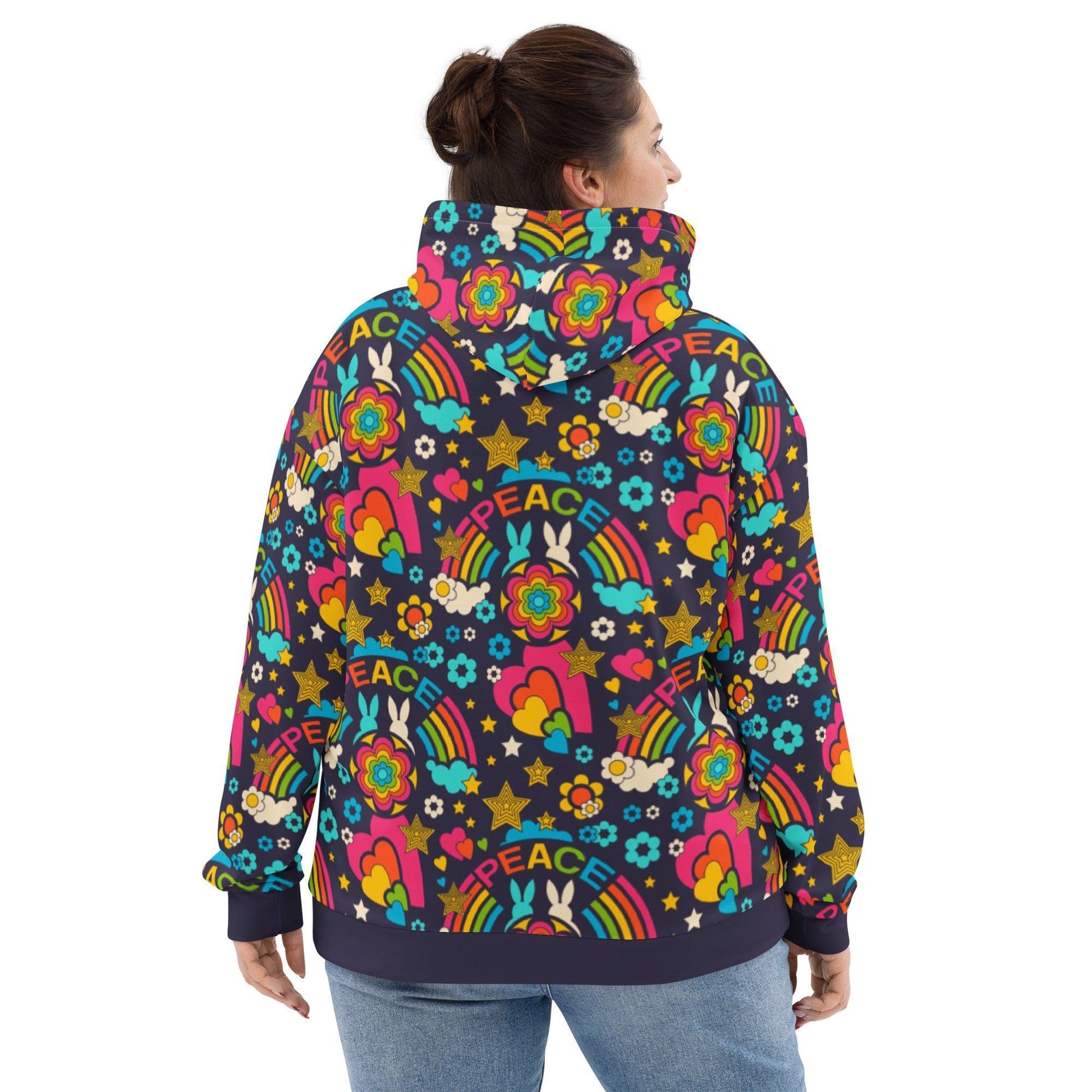 BUNNY PEACE darkblue - Hoodie - SHALMIAK