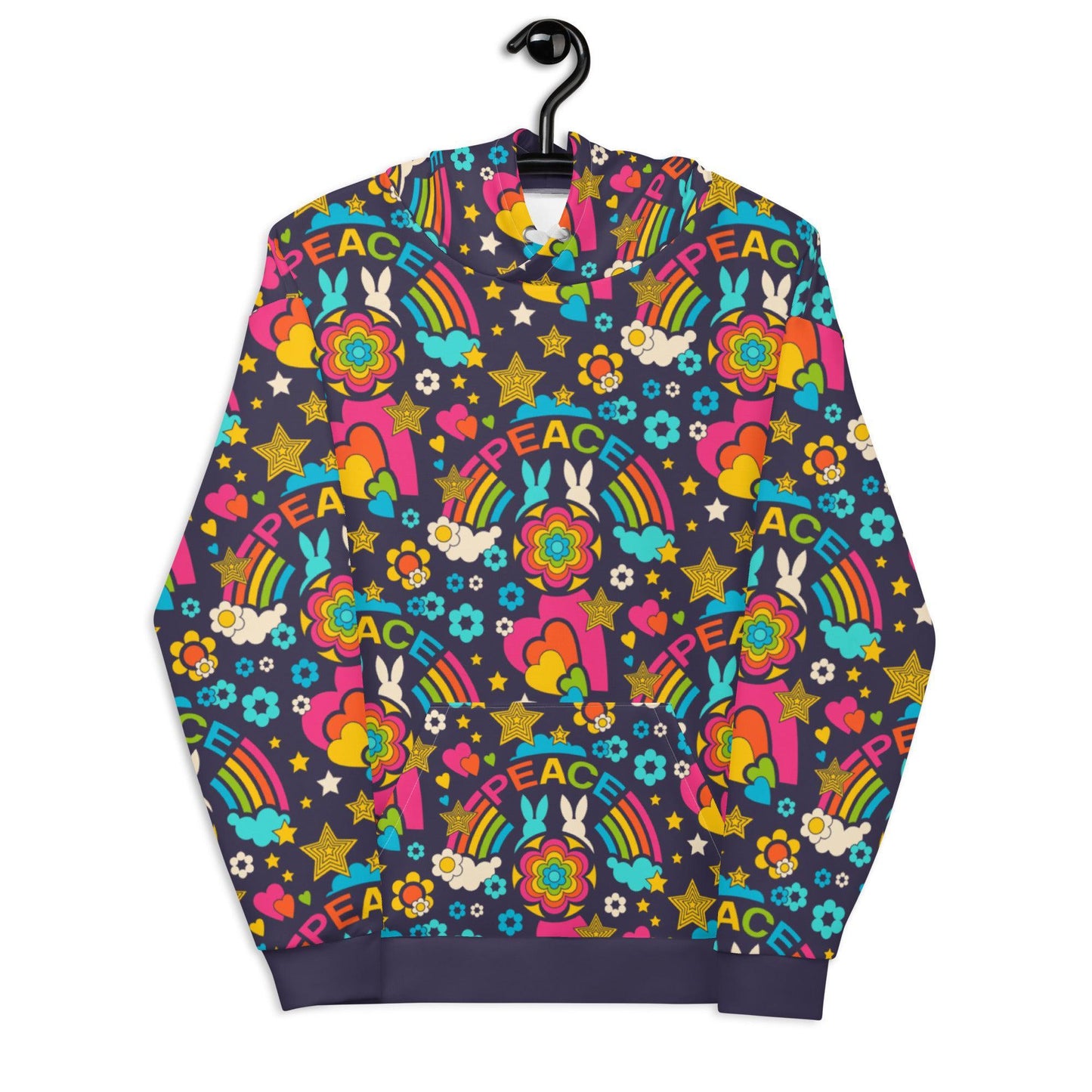 BUNNY PEACE darkblue - Hoodie - SHALMIAK