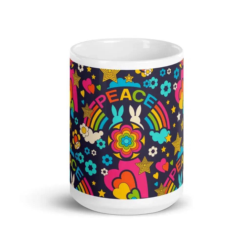 BUNNY PEACE darkblue - Mug - SHALMIAK