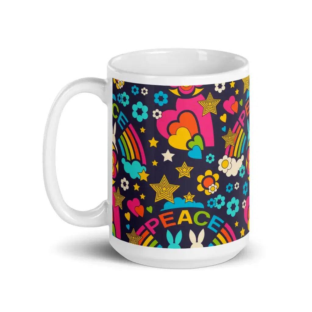 BUNNY PEACE darkblue - Mug - SHALMIAK
