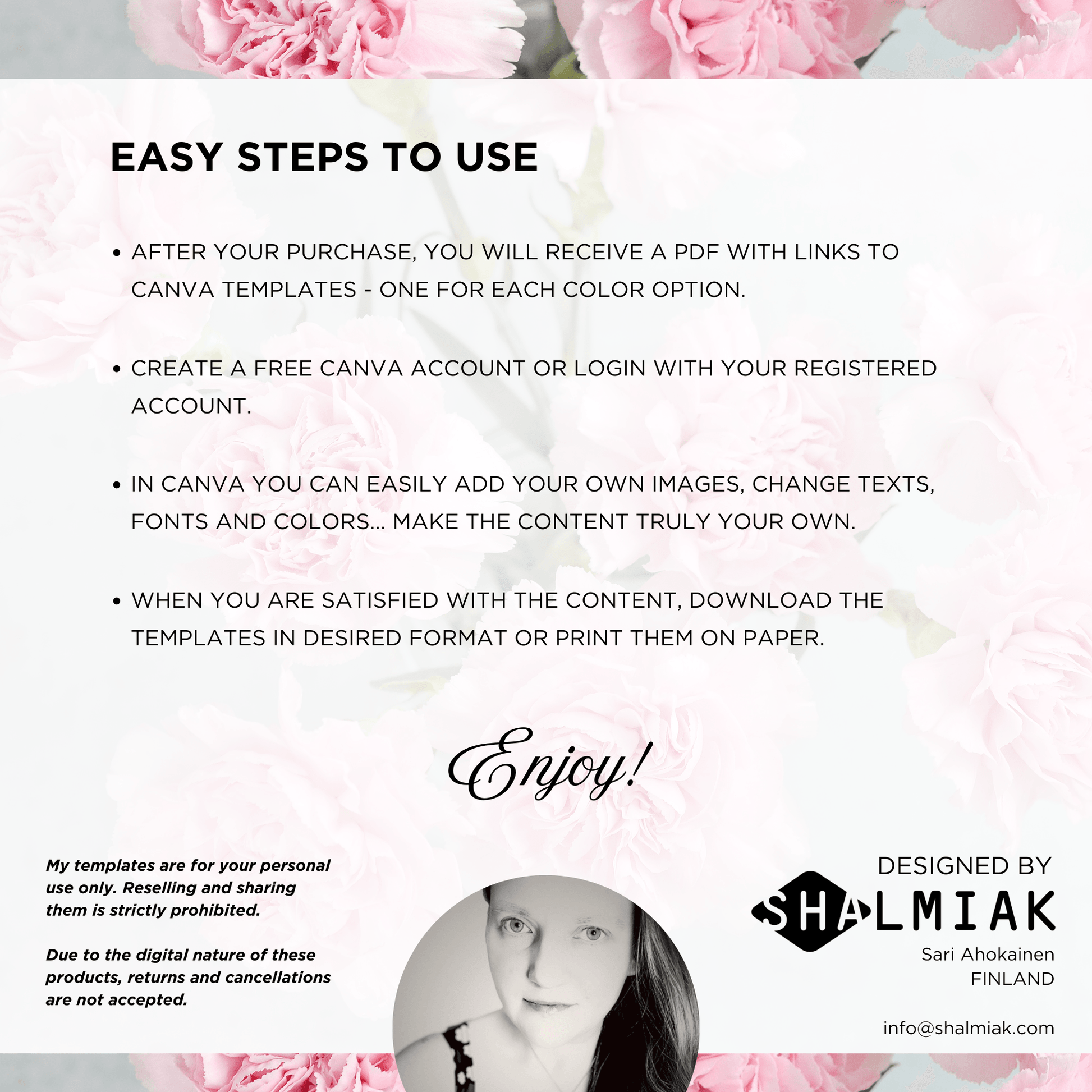 Canva Templates - 2 Page Media Kit - SHALMIAK