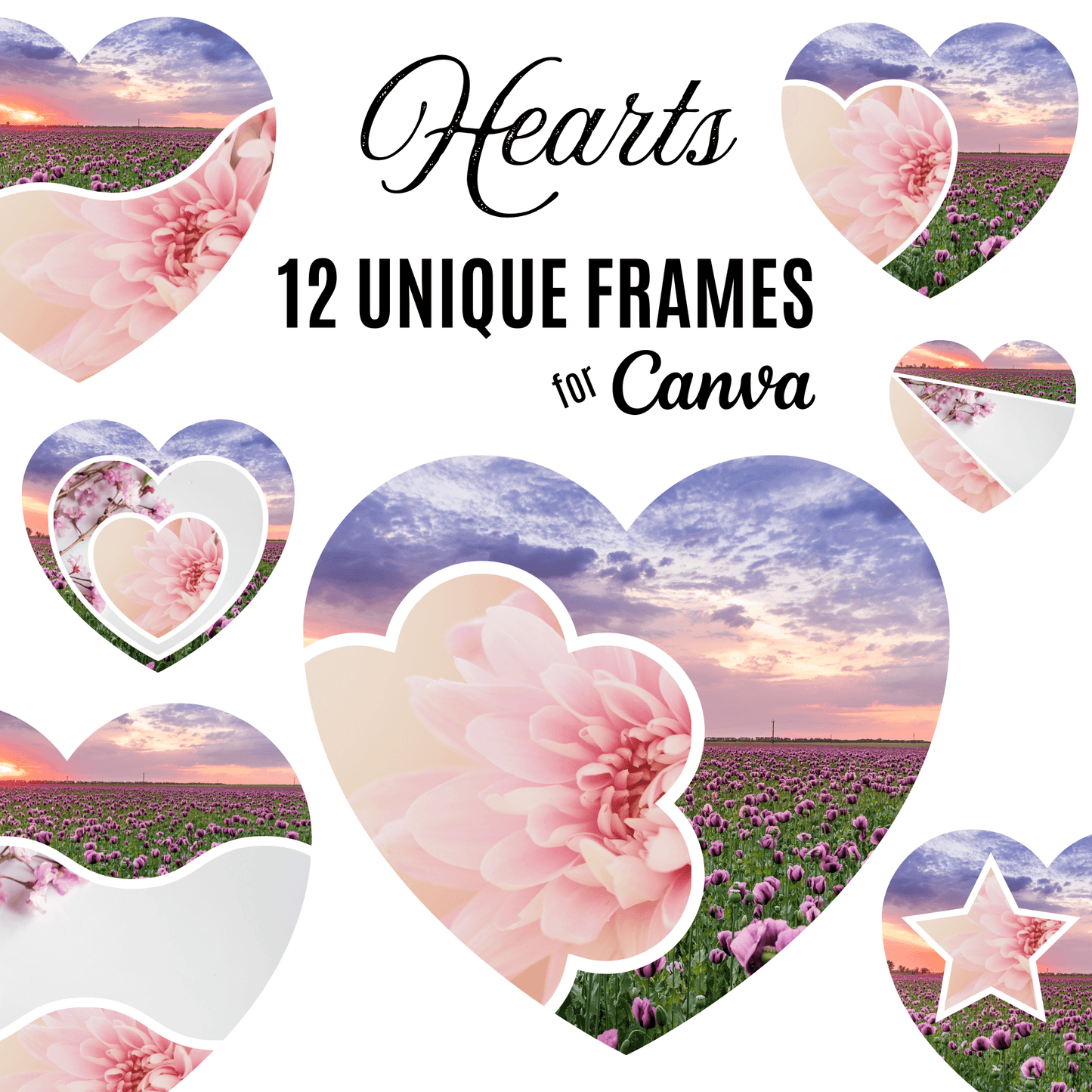 Canva Templates - Frames - Hearts - SHALMIAK