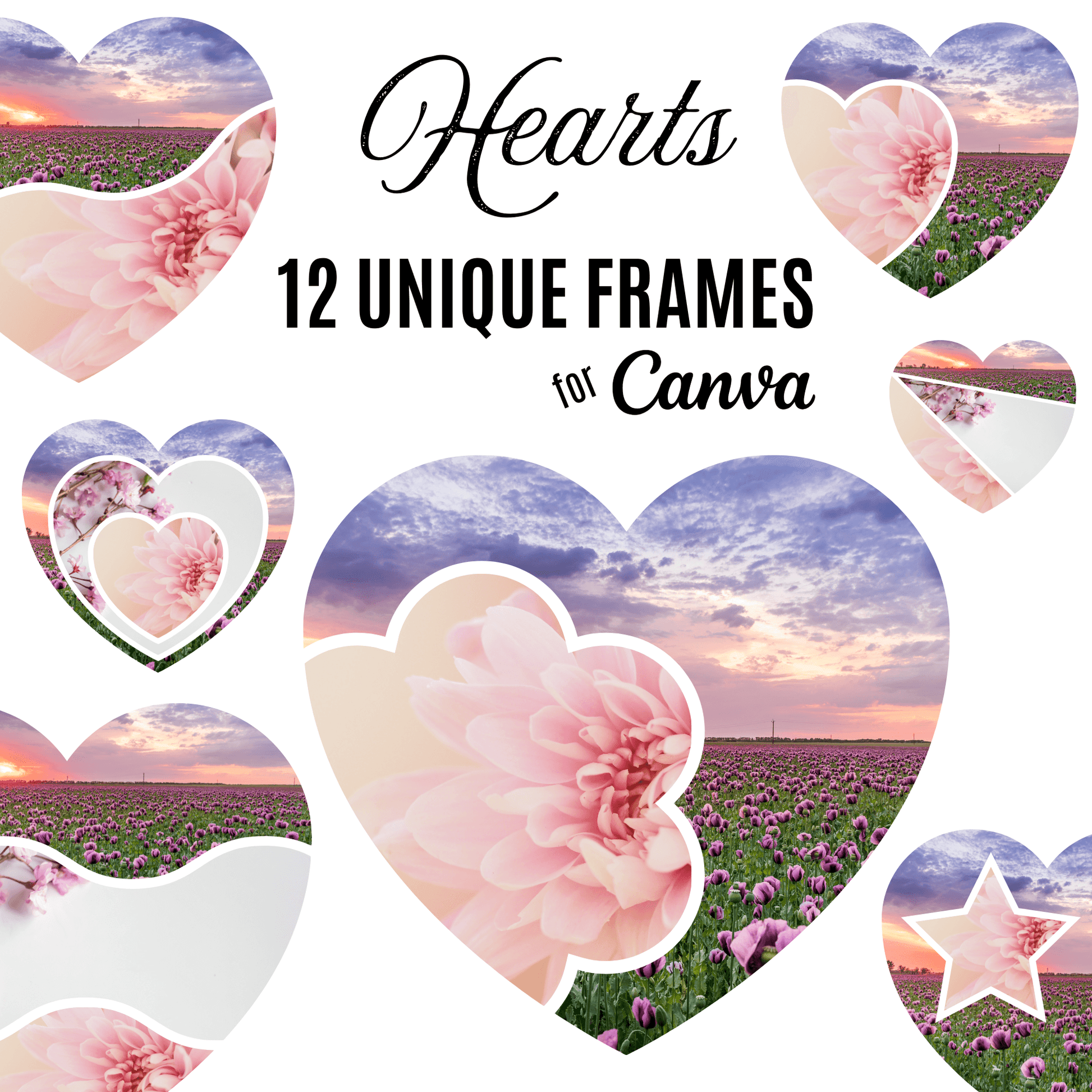Canva Templates - Frames - Hearts - SHALMIAK