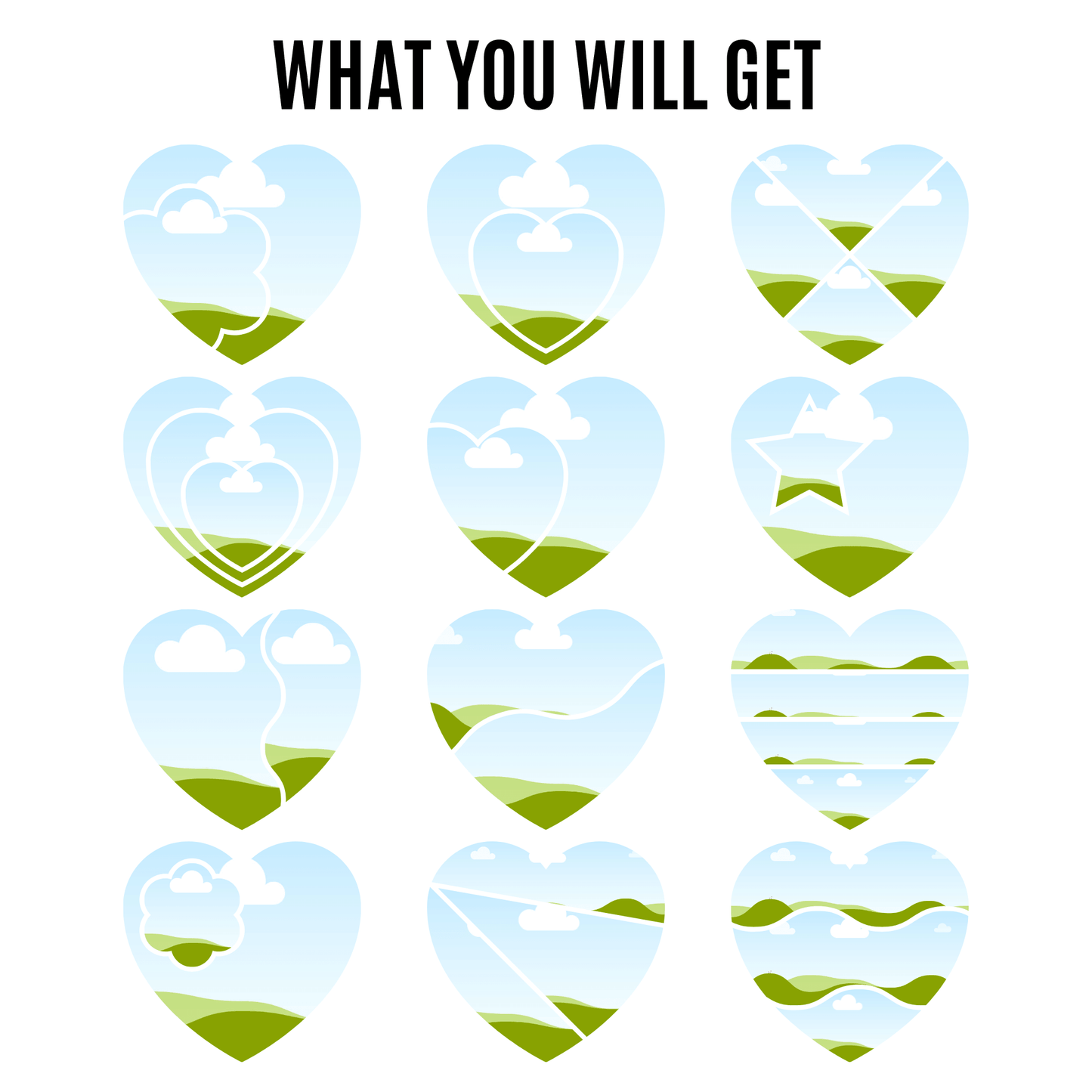 Canva Templates - Frames - Hearts - SHALMIAK