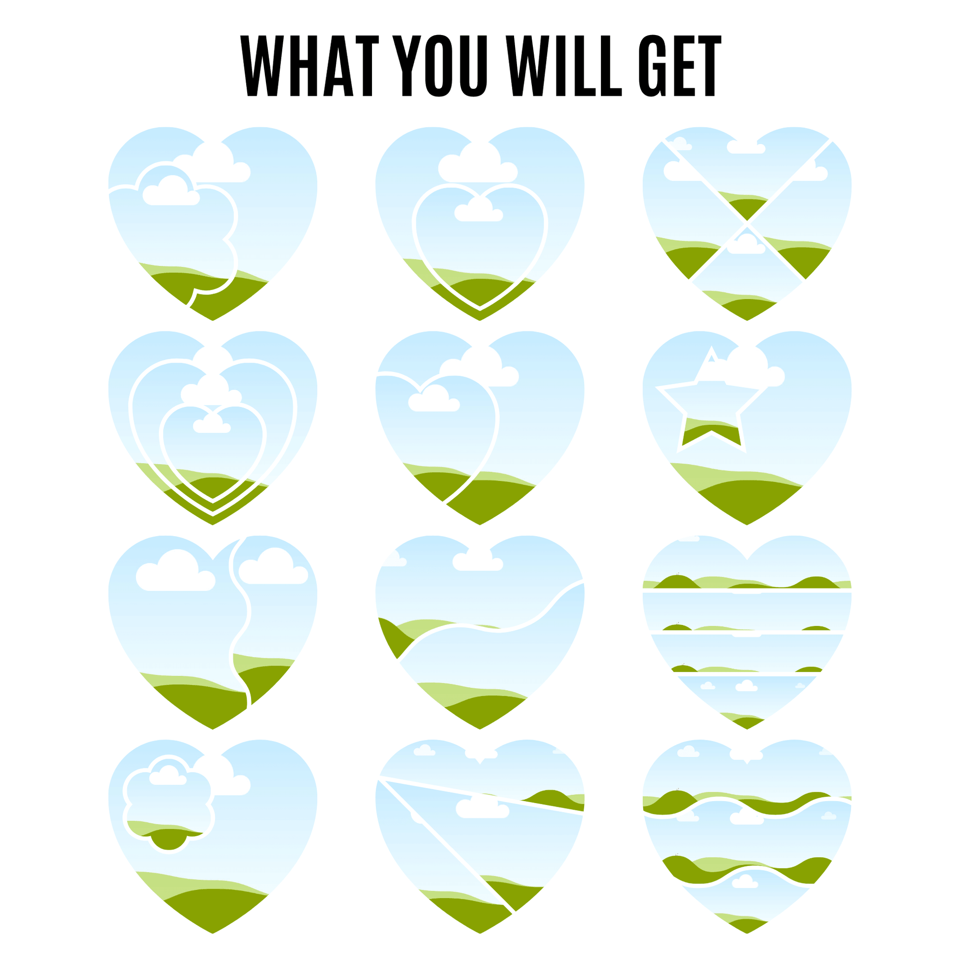 Canva Templates - Frames - Hearts - SHALMIAK