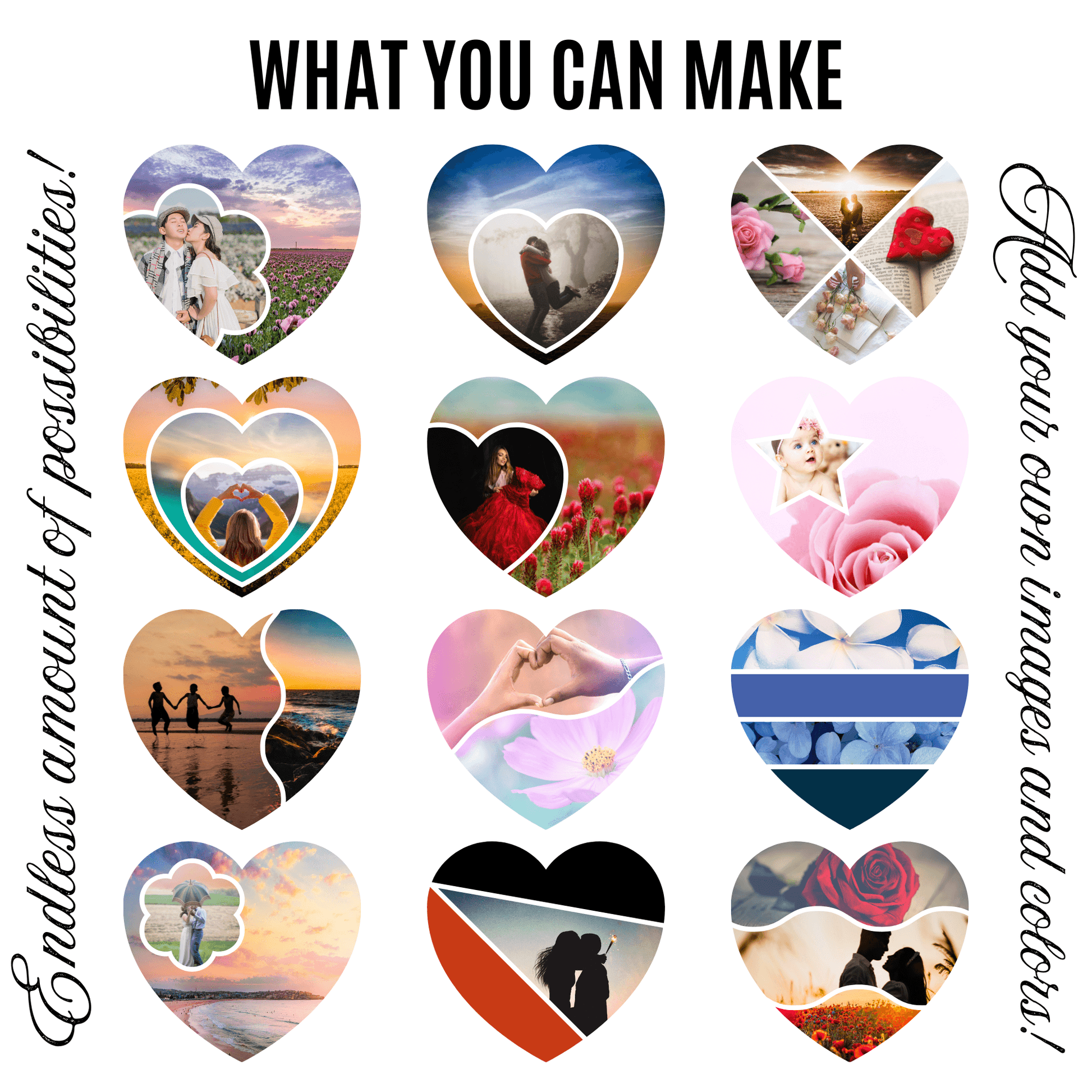 Canva Templates - Frames - Hearts - SHALMIAK