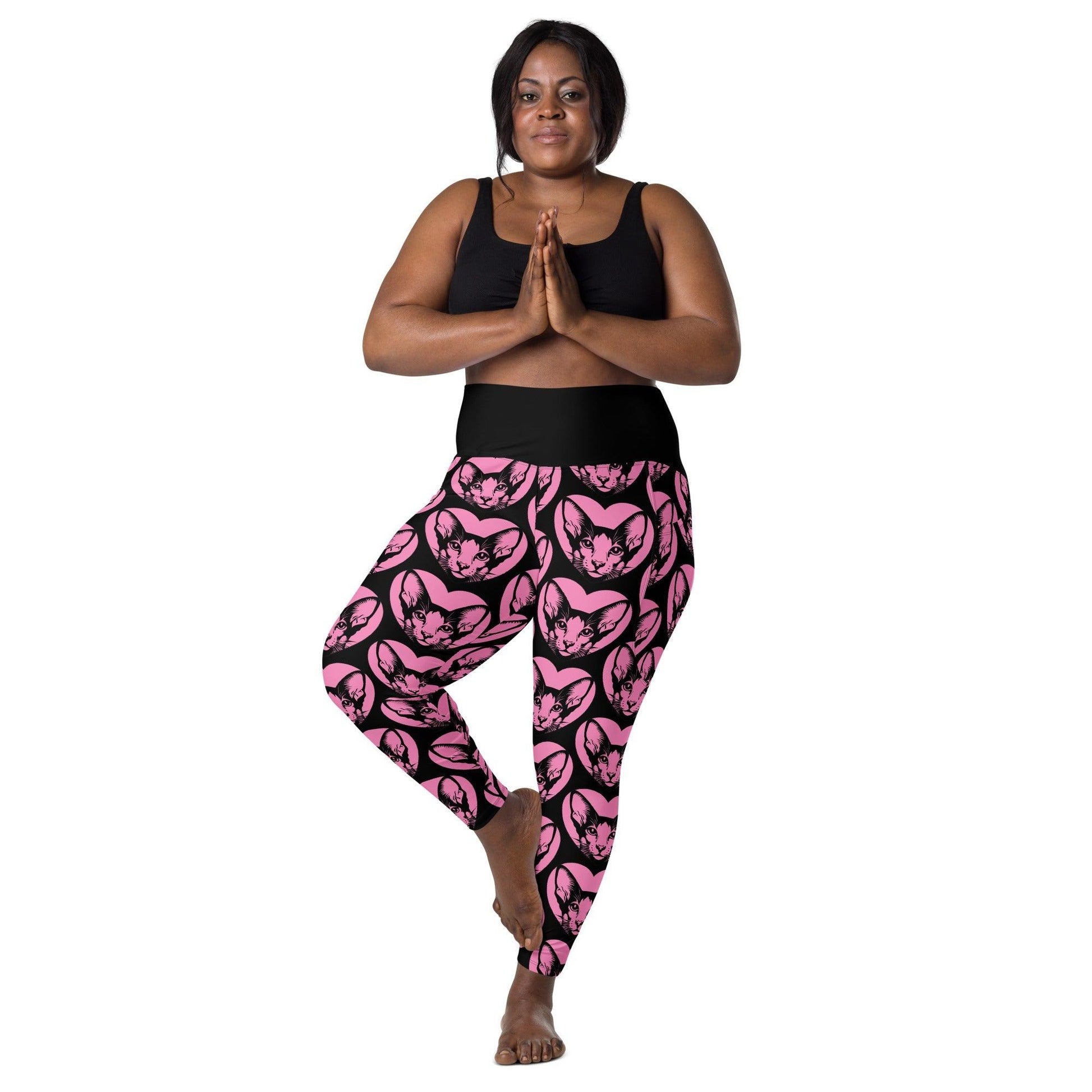 CAT BREED LEGGINGS with pockets - ORIENTAL SHORTHAIR - HERTTAHOUND - pink - SHALMIAK