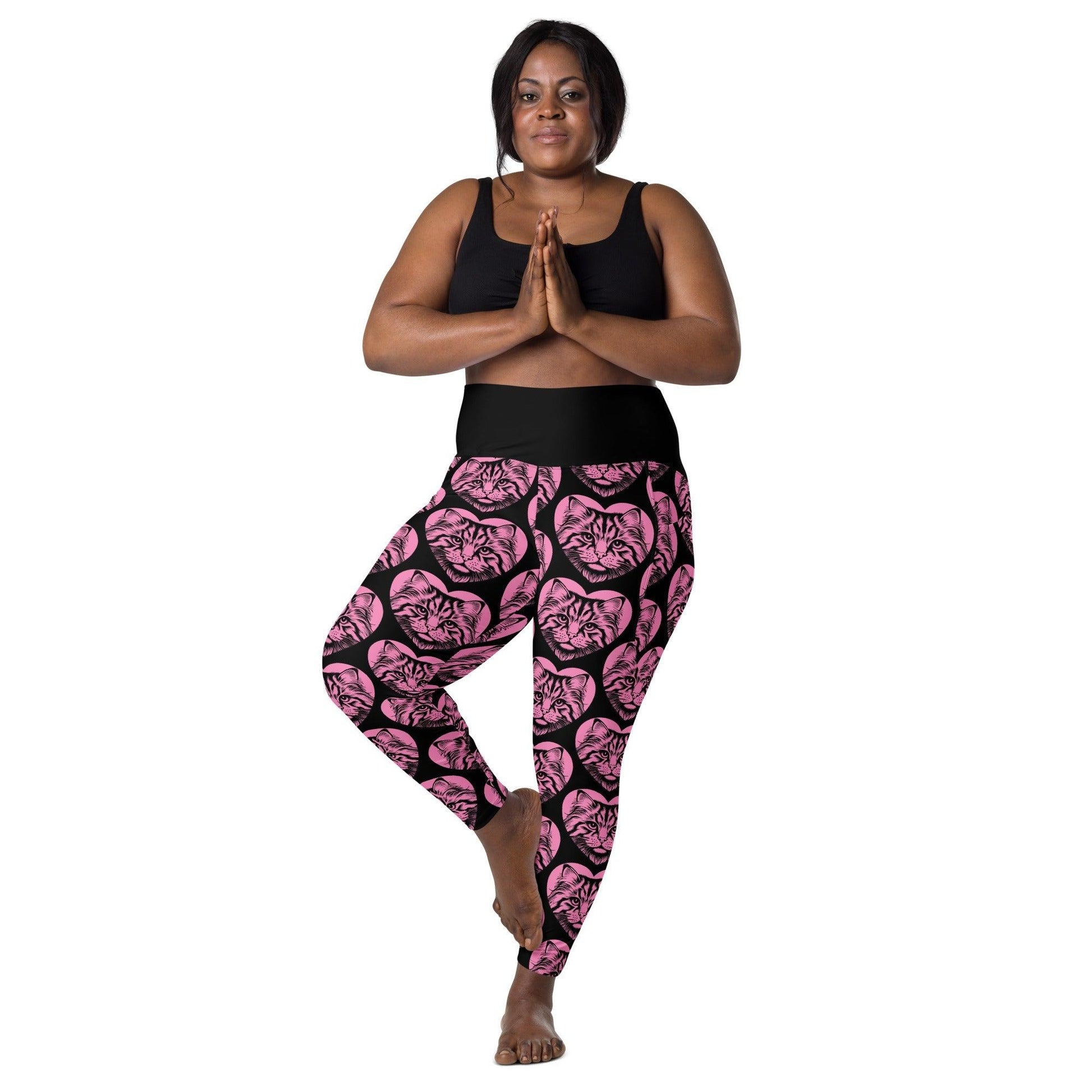 CAT BREED LEGGINGS with pockets - SIBERIAN - HERTTAHOUND - pink - SHALMIAK