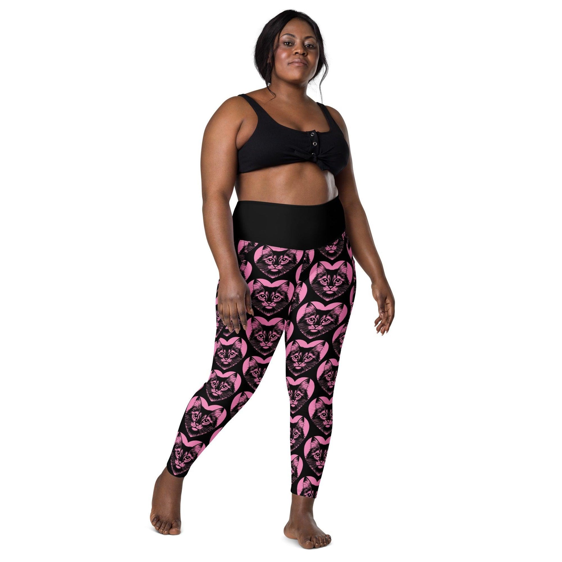CAT BREED LEGGINGS with pockets - SOMALI - HERTTAHOUND - pink - SHALMIAK
