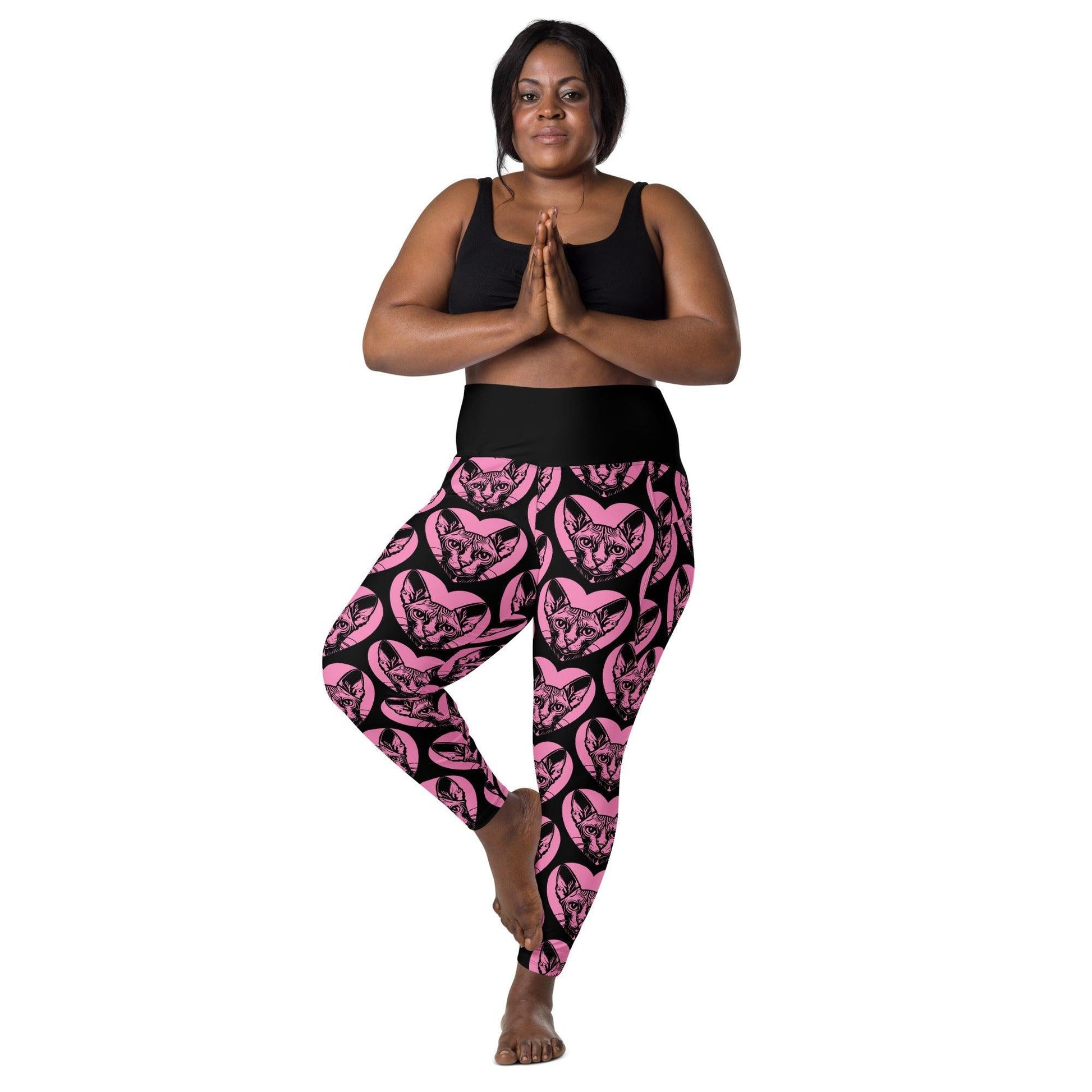 CAT BREED LEGGINGS with pockets - SPHYNX - HERTTAHOUND - pink - SHALMIAK