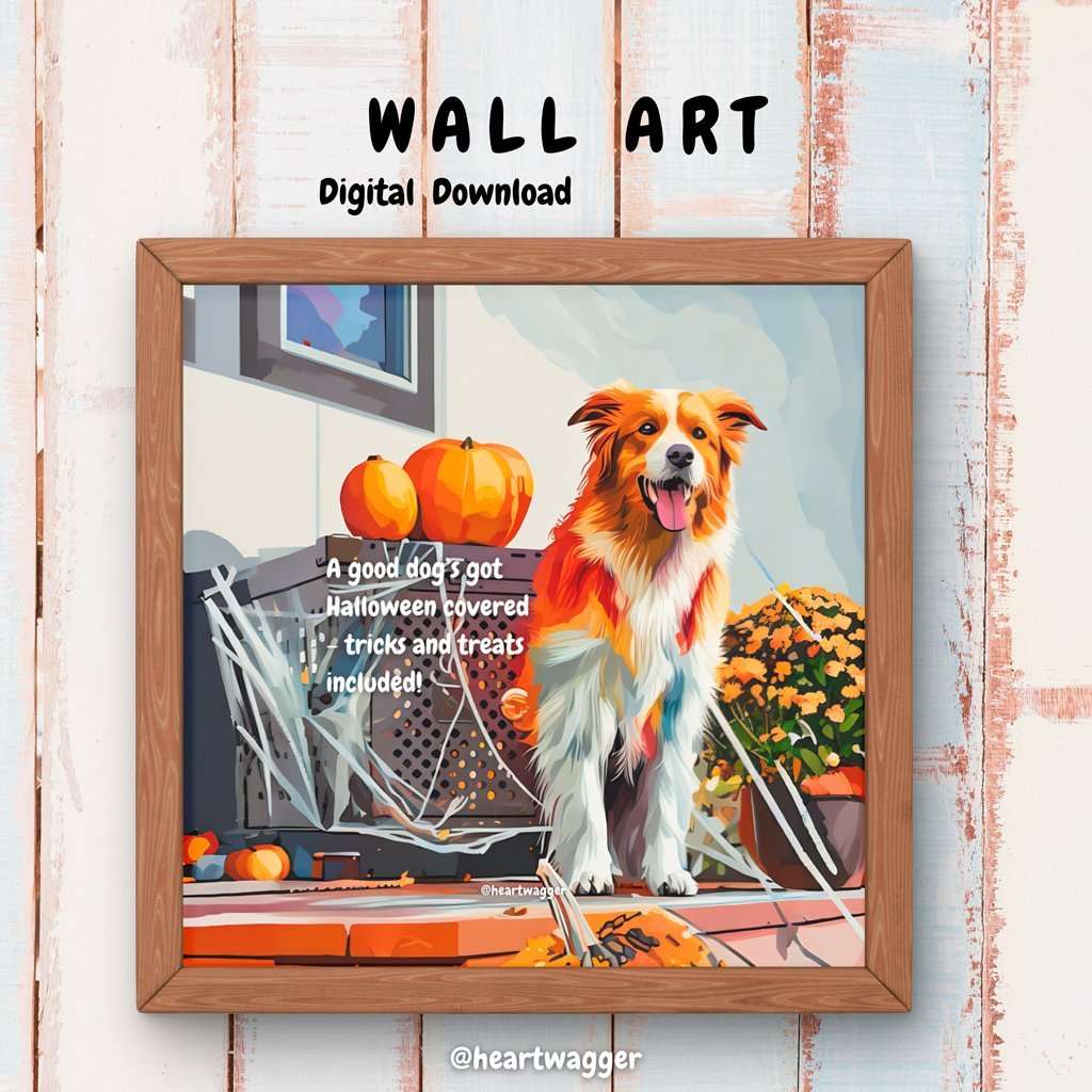 DIGITAL ART - A good dog's got Halloween covered - tricks and treats included