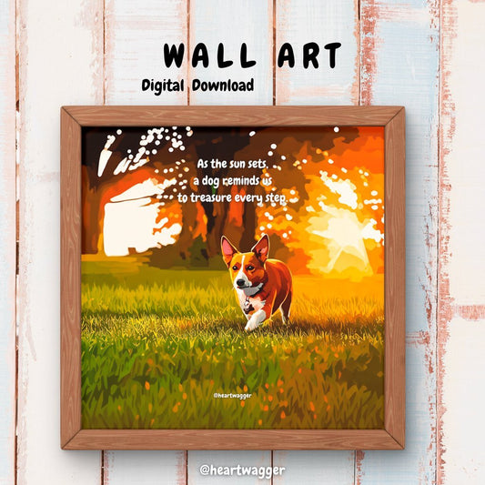 DIGITAL ART - As the sun sets, a dog reminds us to treasure every step - SHALMIAK
