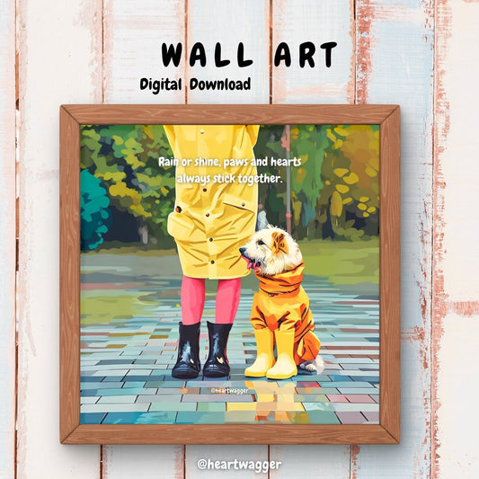 DIGITAL ART - Rain or shine, paws and hearts always stick together - SHALMIAK