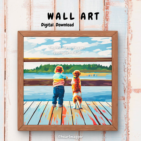 DIGITAL ART - Tiny feet and gentle paws, pausing to see it all - SHALMIAK