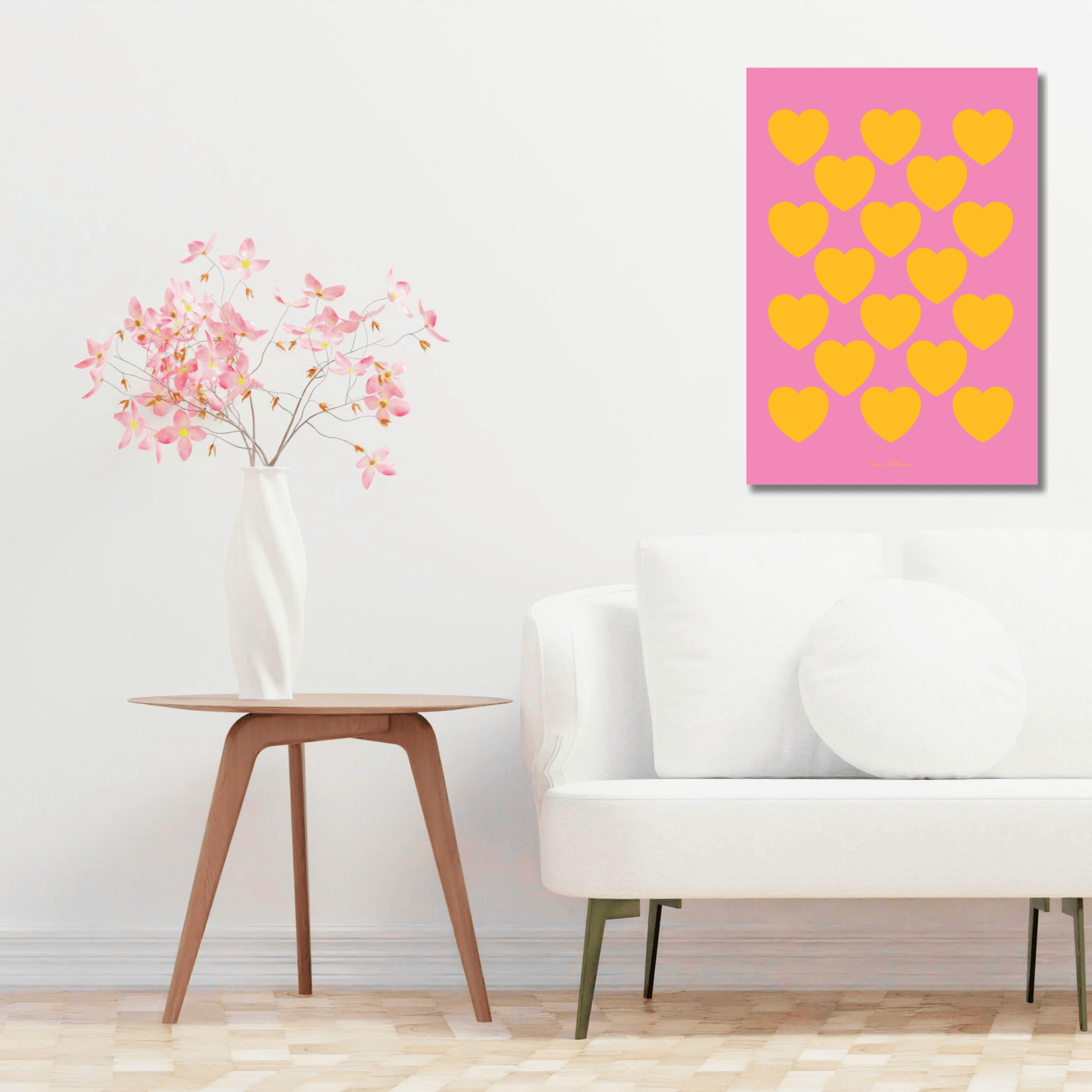 DIGITAL WALL ART - ELLIE LOVE yellow pink