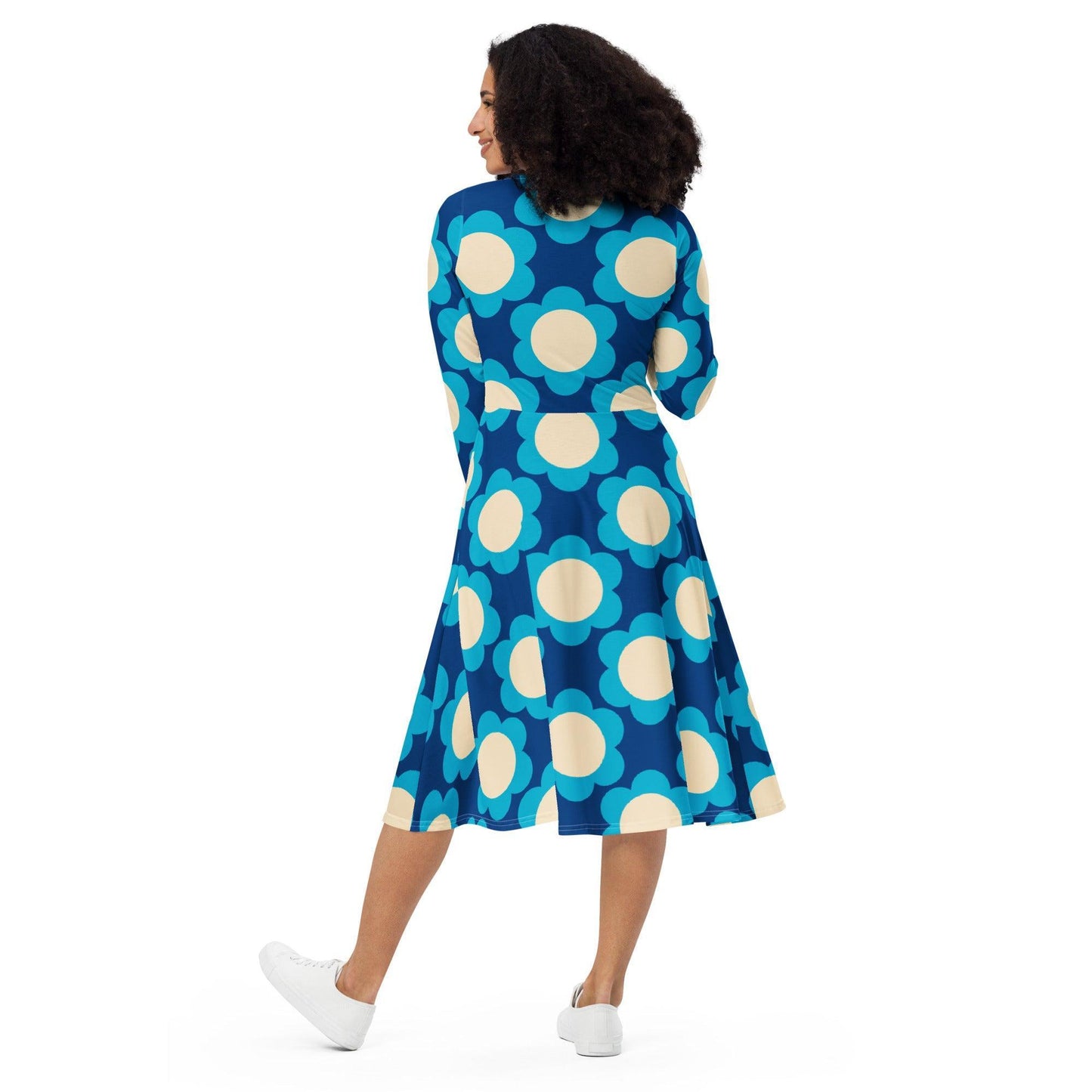 ELLIE blue - Midi Dress With Pockets - SHALMIAK