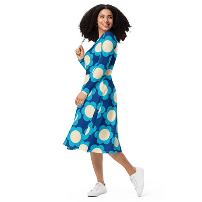 ELLIE blue - Midi Dress With Pockets - SHALMIAK