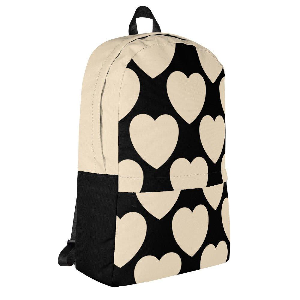 ELLIE LOVE black - Backpack - Bold Heart Print