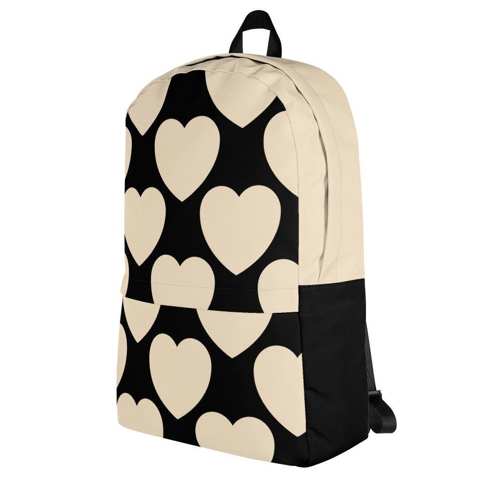ELLIE LOVE black - Backpack - Bold Heart Print