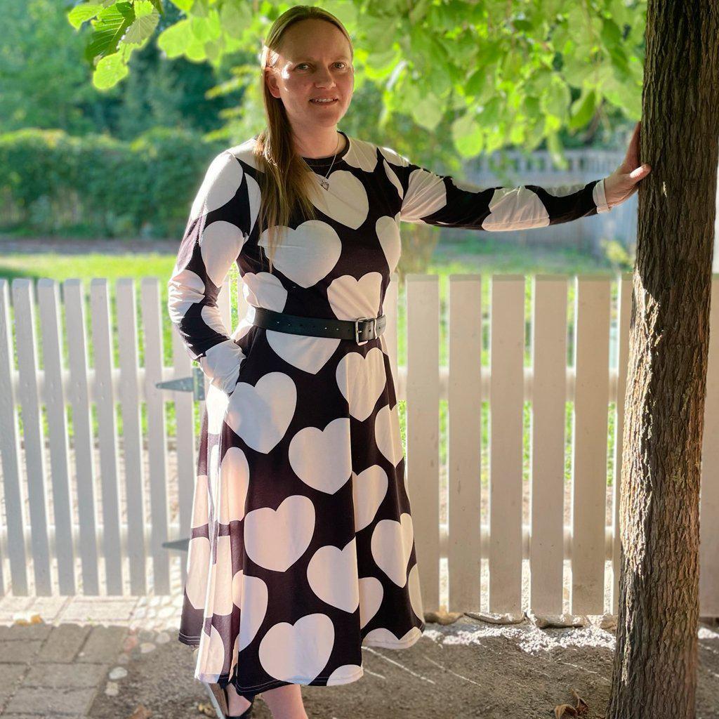 ELLIE LOVE black - Midi Dress With Pockets - SHALMIAK