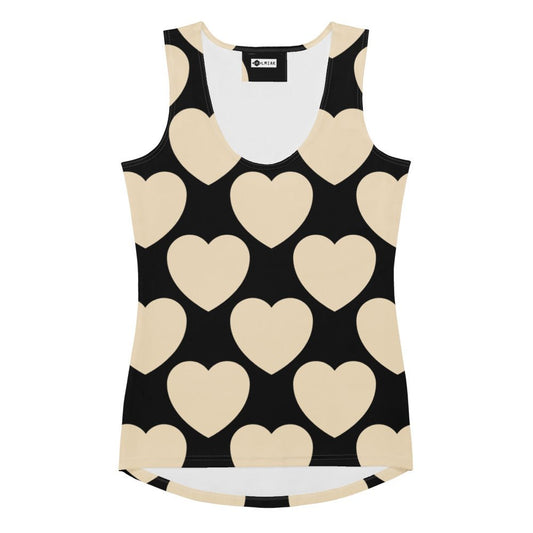 ELLIE LOVE black - Tank Top - Bold Heart Print