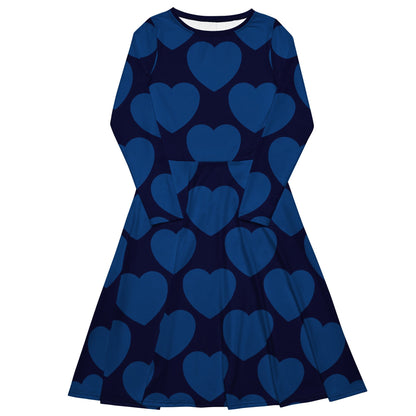 ELLIE LOVE dark blue - Midi Dress With Pockets - SHALMIAK