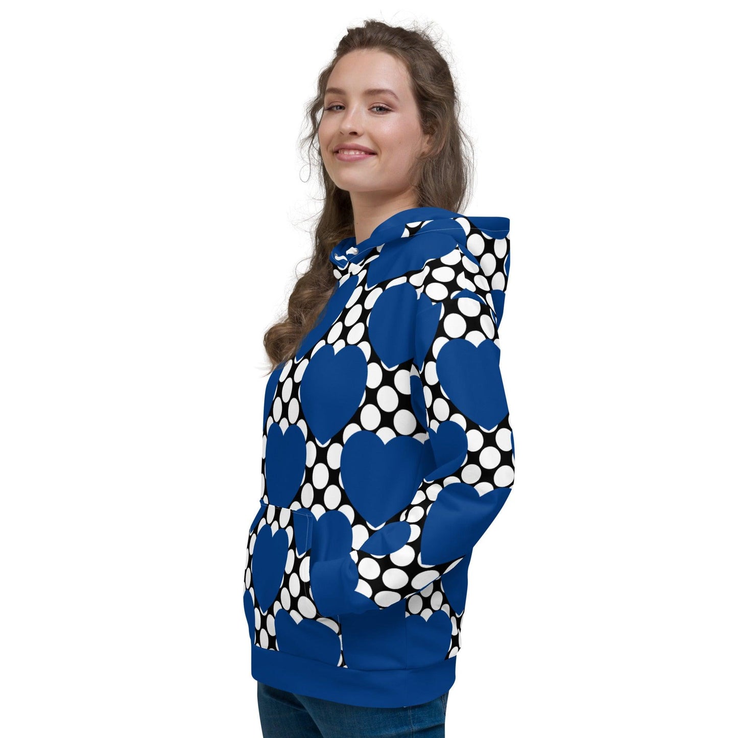 ELLIE LOVE DOT blue black - Hoodie - SHALMIAK