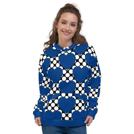 ELLIE LOVE DOT blue black - Hoodie - SHALMIAK