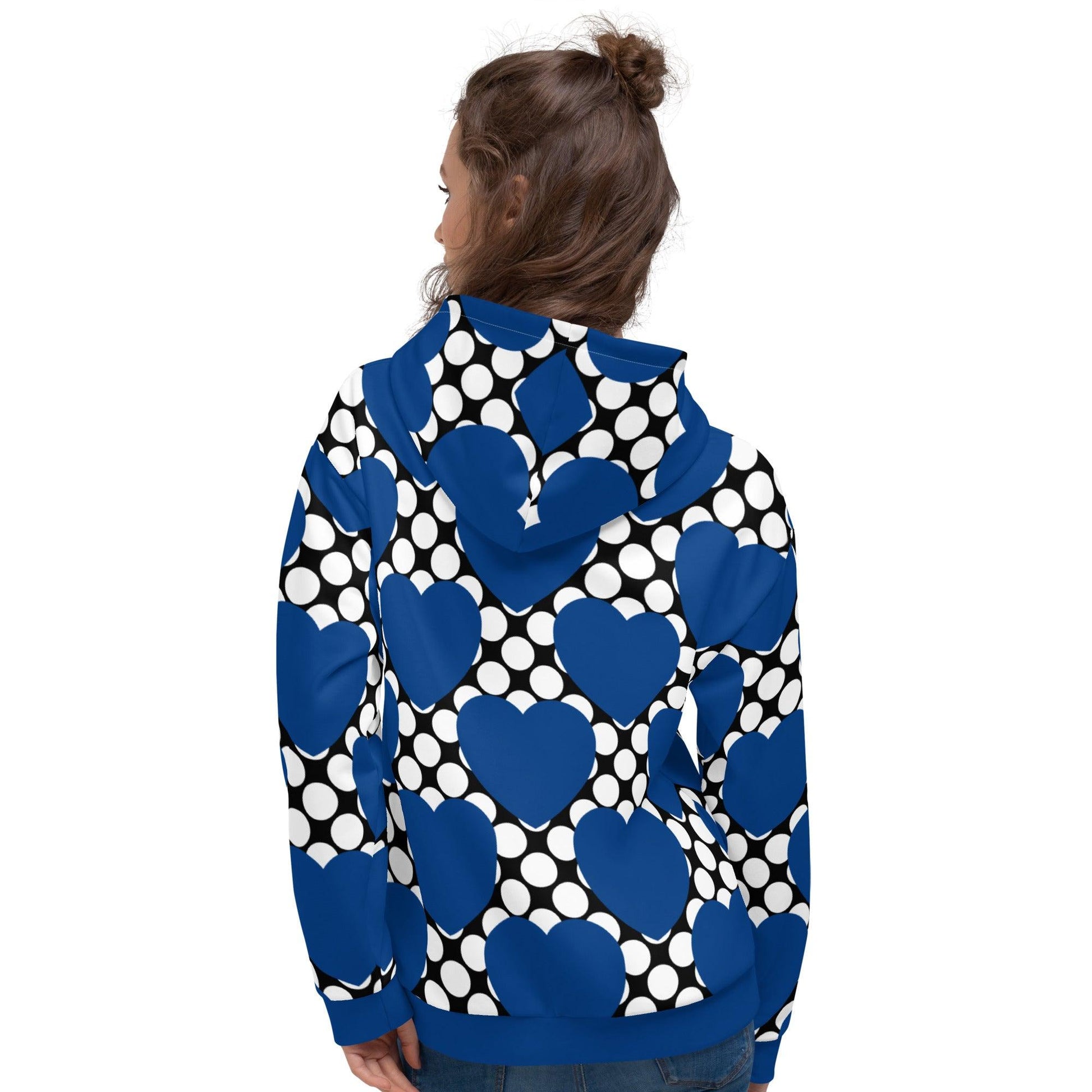 ELLIE LOVE DOT blue black - Hoodie - SHALMIAK