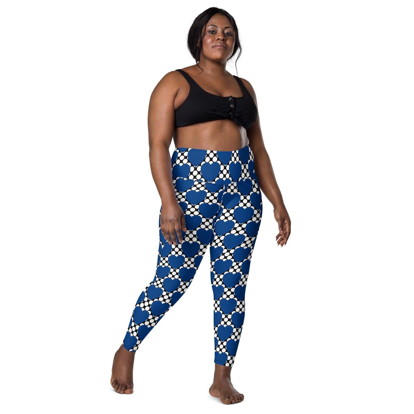 ELLIE LOVE DOT blue black - Leggings With Pockets - SHALMIAK