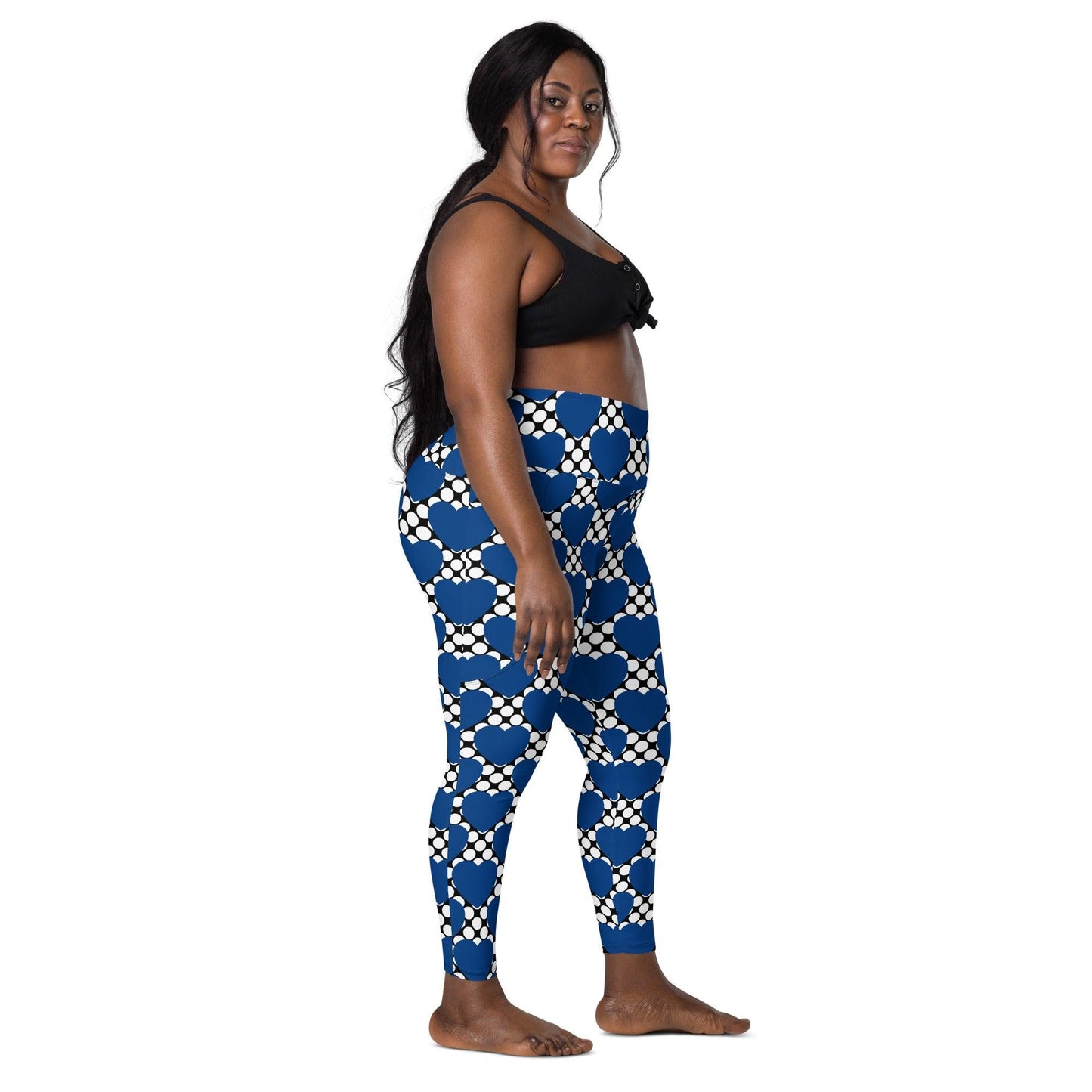 ELLIE LOVE DOT blue black - Leggings With Pockets - SHALMIAK