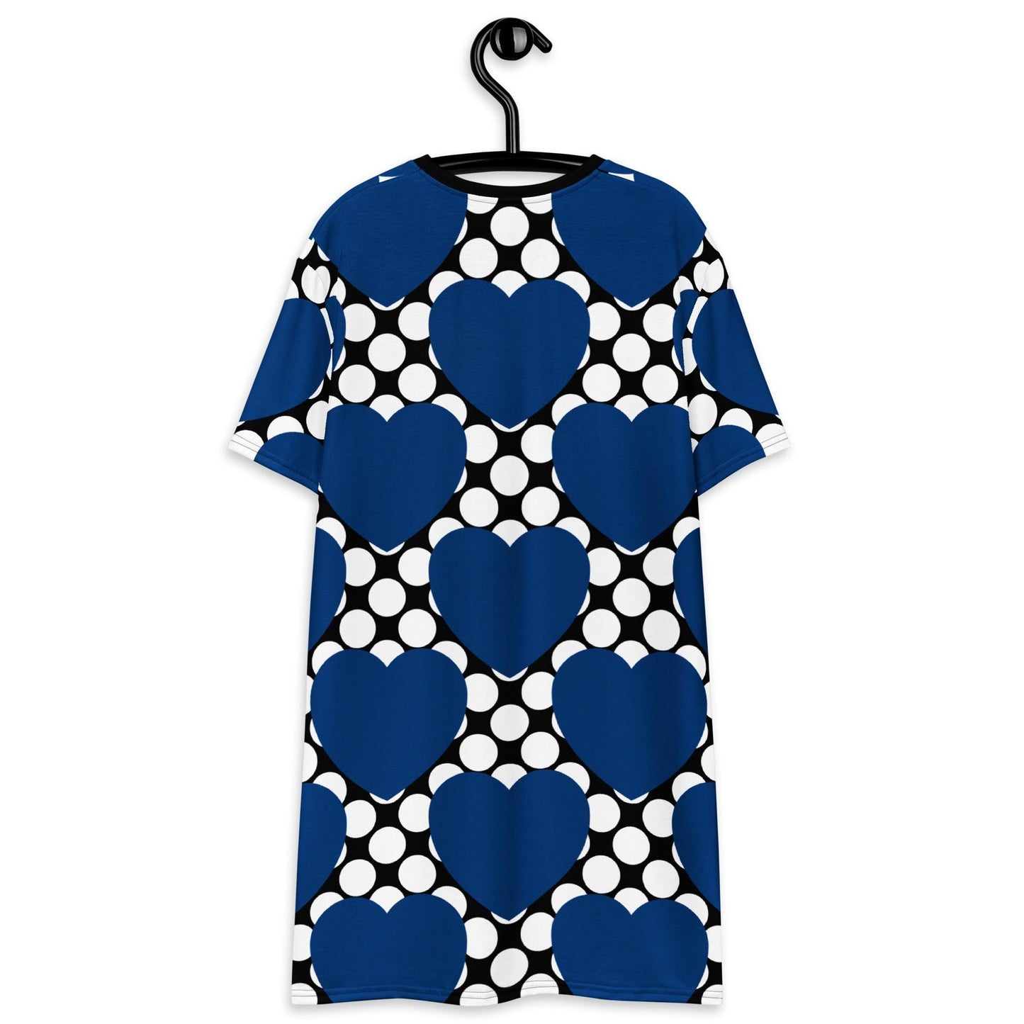 ELLIE LOVE DOT blue black - T-Shirt Dress - SHALMIAK