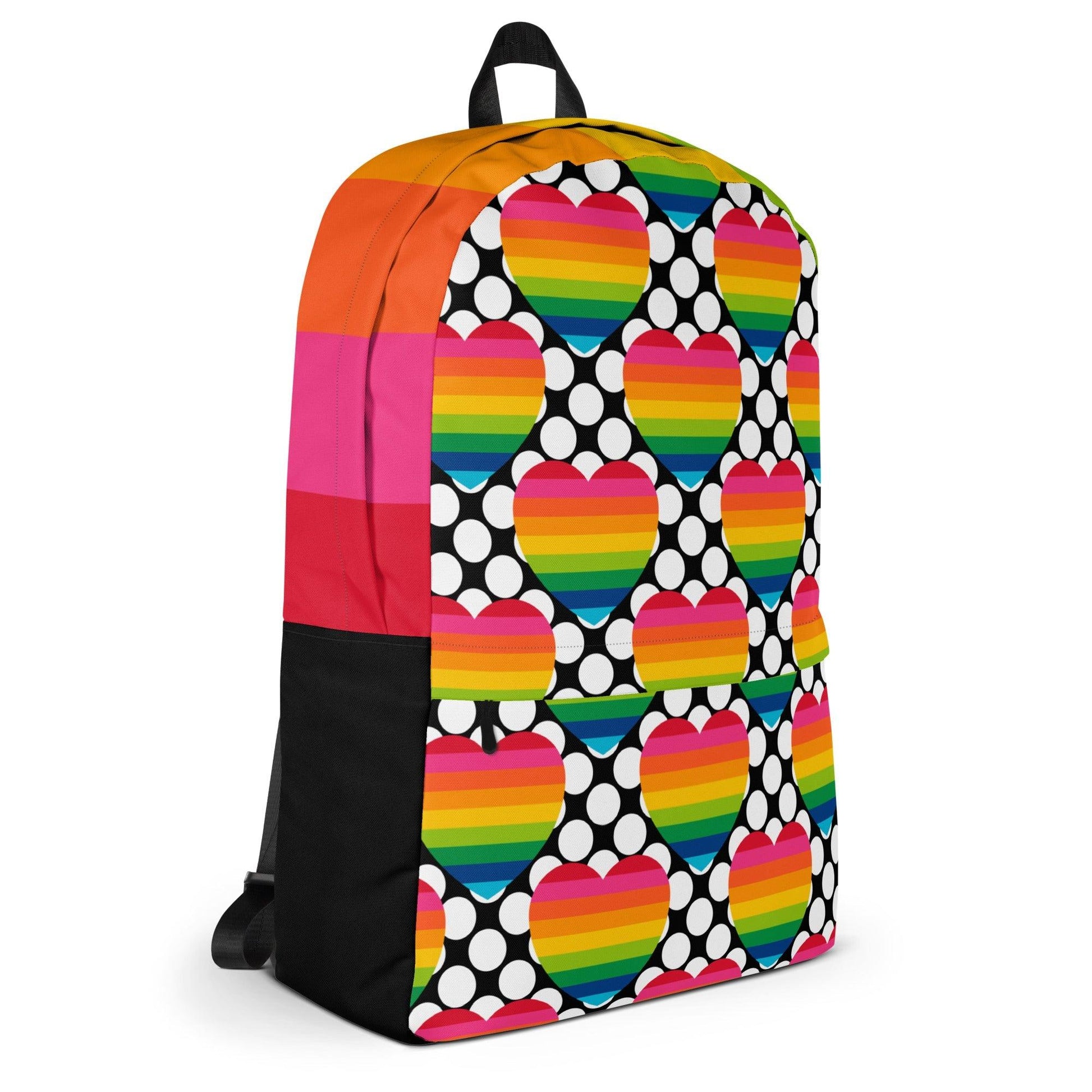 ELLIE LOVE DOT rainbow - Backpack - Bold Heart Print