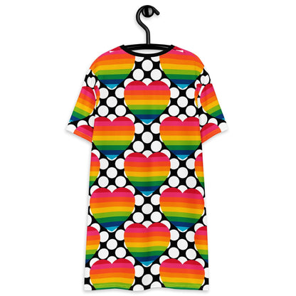ELLIE LOVE DOT rainbow - T-Shirt Dress - SHALMIAK