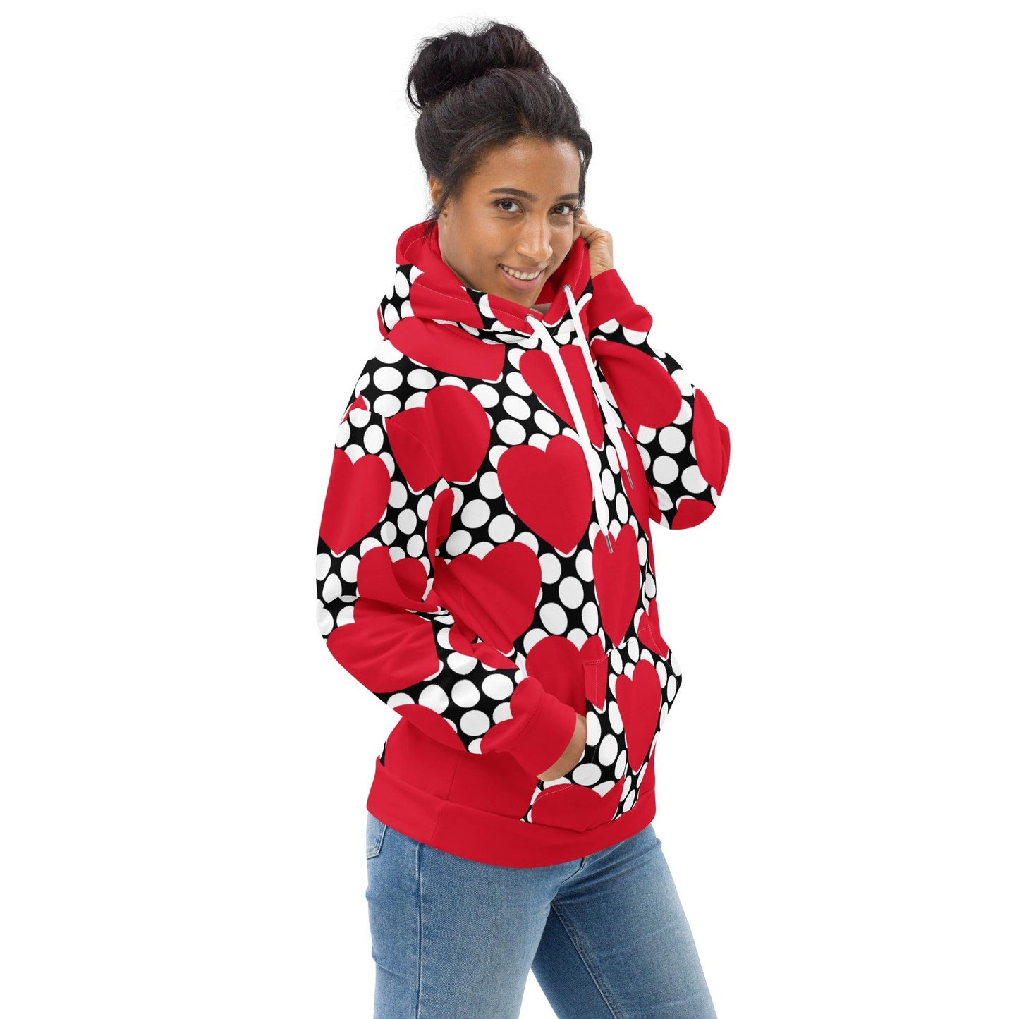 ELLIE LOVE DOT red black - Hoodie - SHALMIAK
