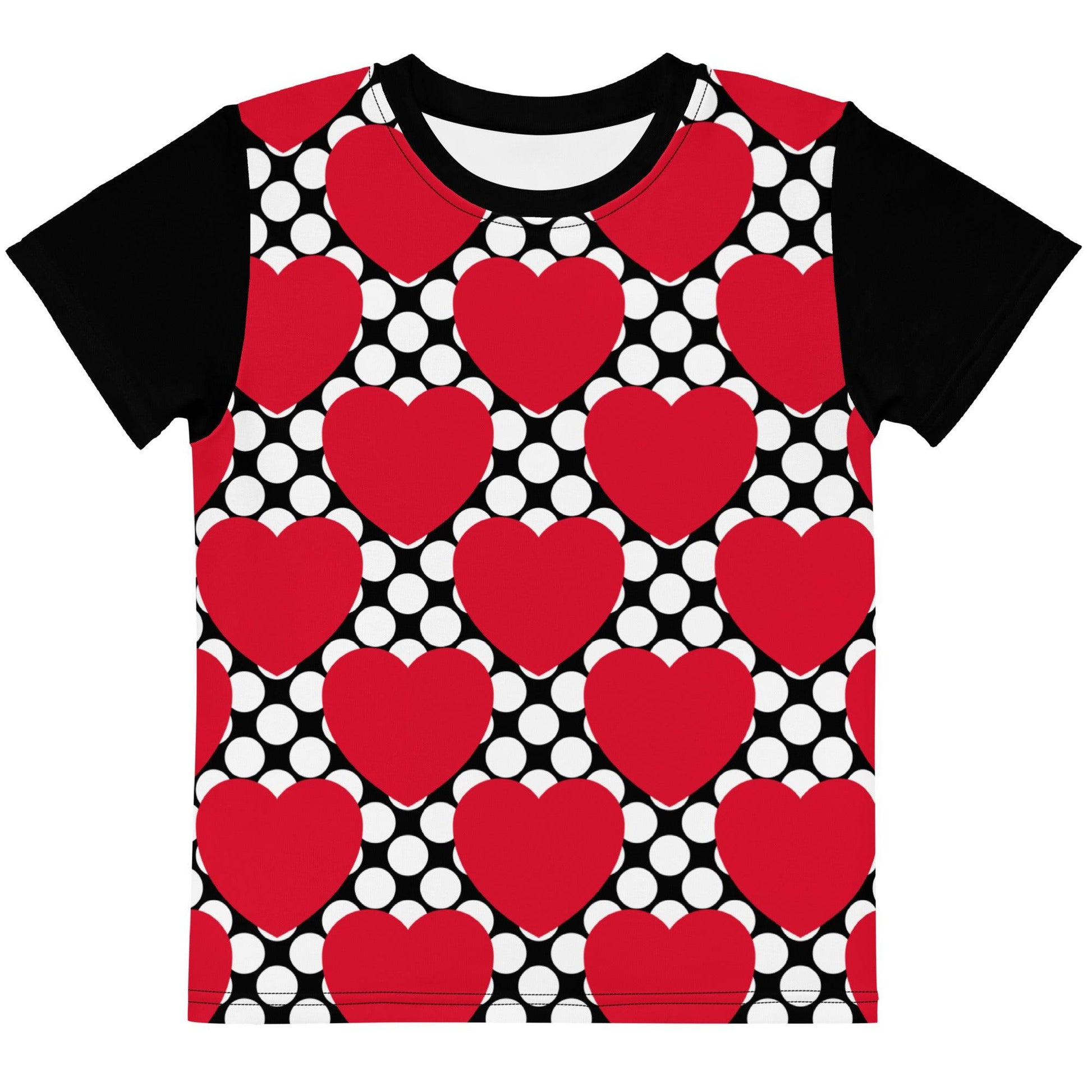 ELLIE LOVE DOT red black - Kids' T-Shirt - SHALMIAK