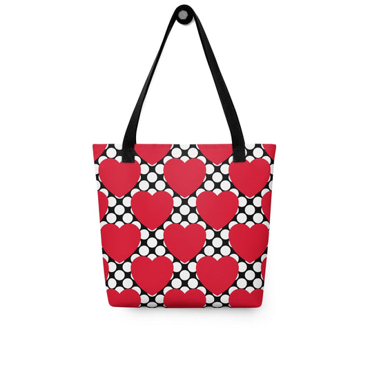 ELLIE LOVE DOT red black - Tote Bag - SHALMIAK