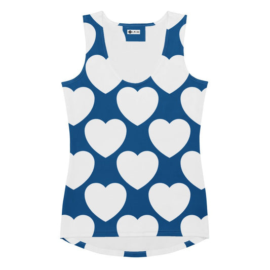 ELLIE LOVE fin - Tank Top - Bold Heart Print