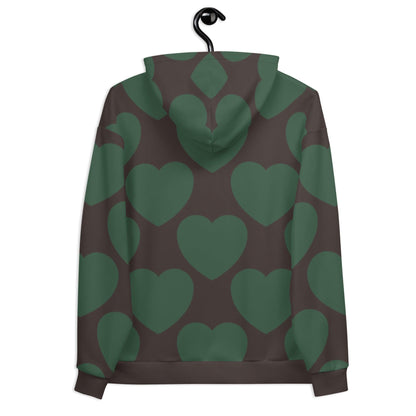 Hoodie - ELLIE LOVE forest - Bold heart print