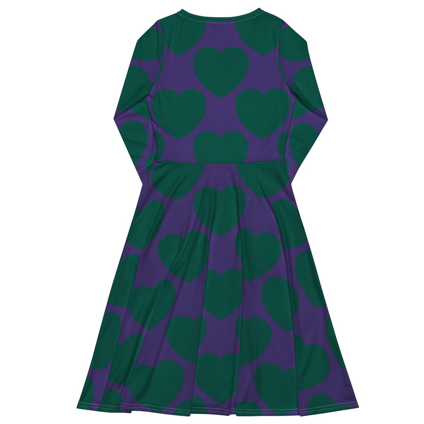 ELLIE LOVE green purple - Midi Dress With Pockets - SHALMIAK