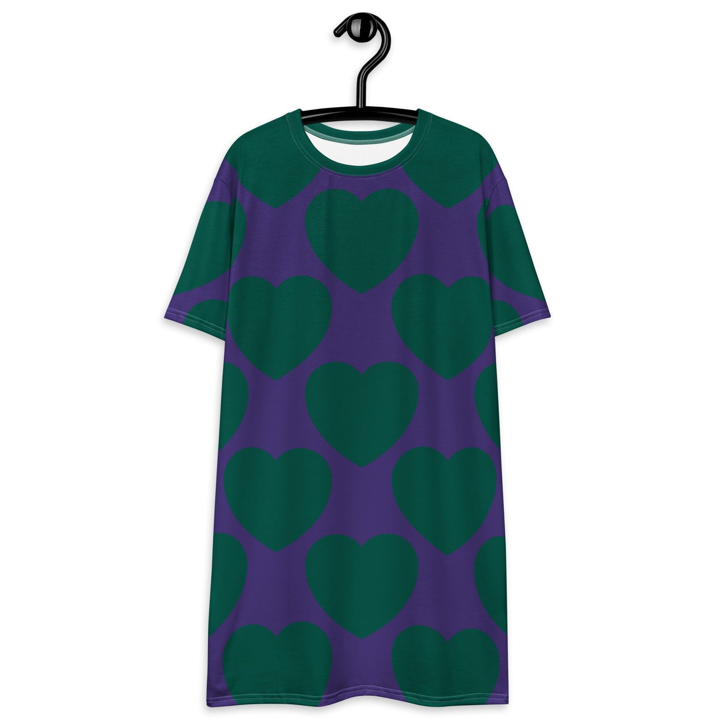 ELLIE LOVE green purple - T-Shirt Dress - SHALMIAK