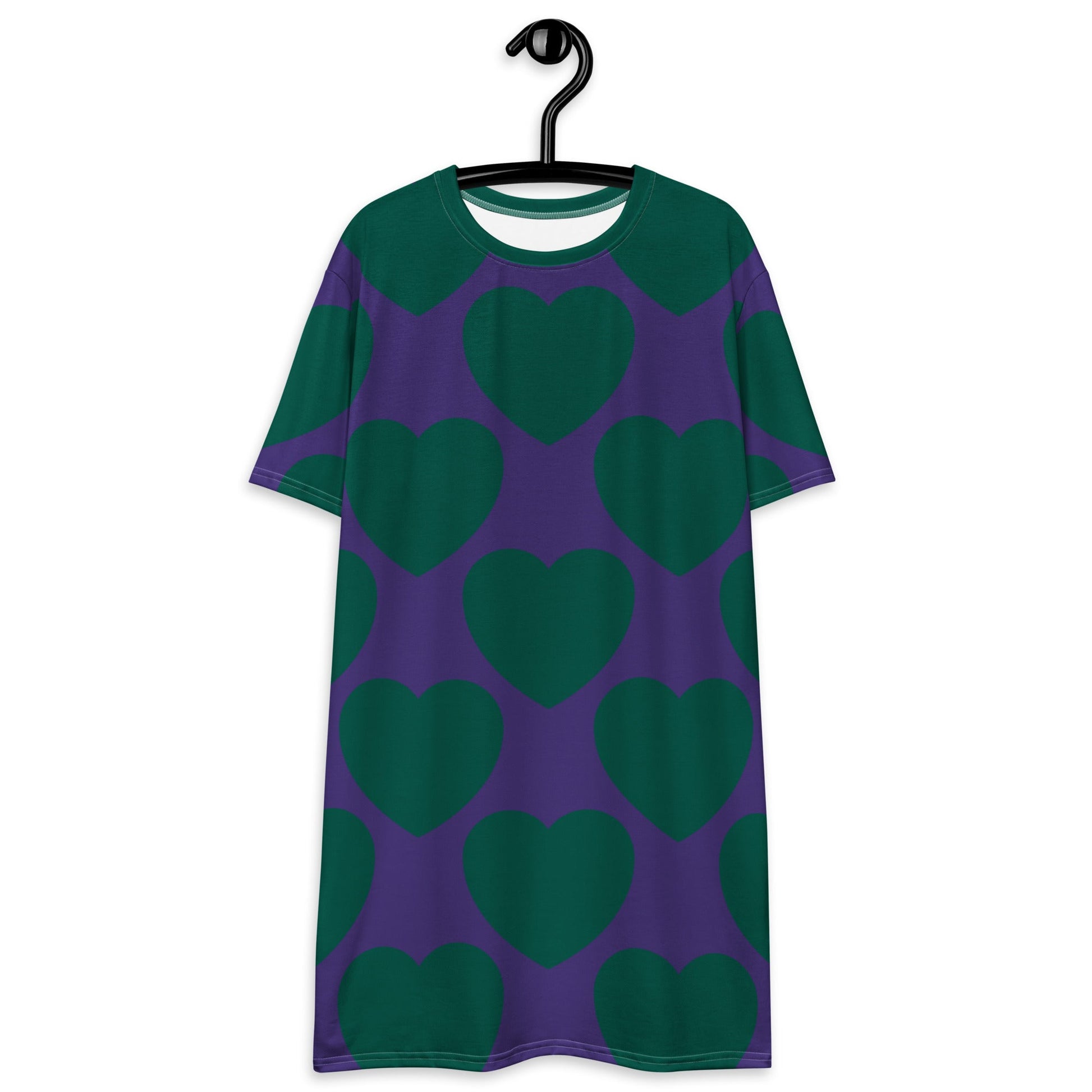 ELLIE LOVE green purple - T-Shirt Dress - SHALMIAK