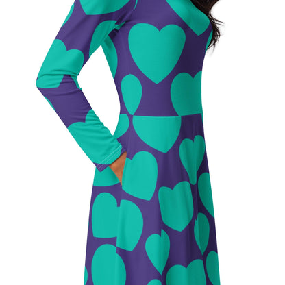 ELLIE LOVE mint purple - Midi Dress With Pockets - SHALMIAK