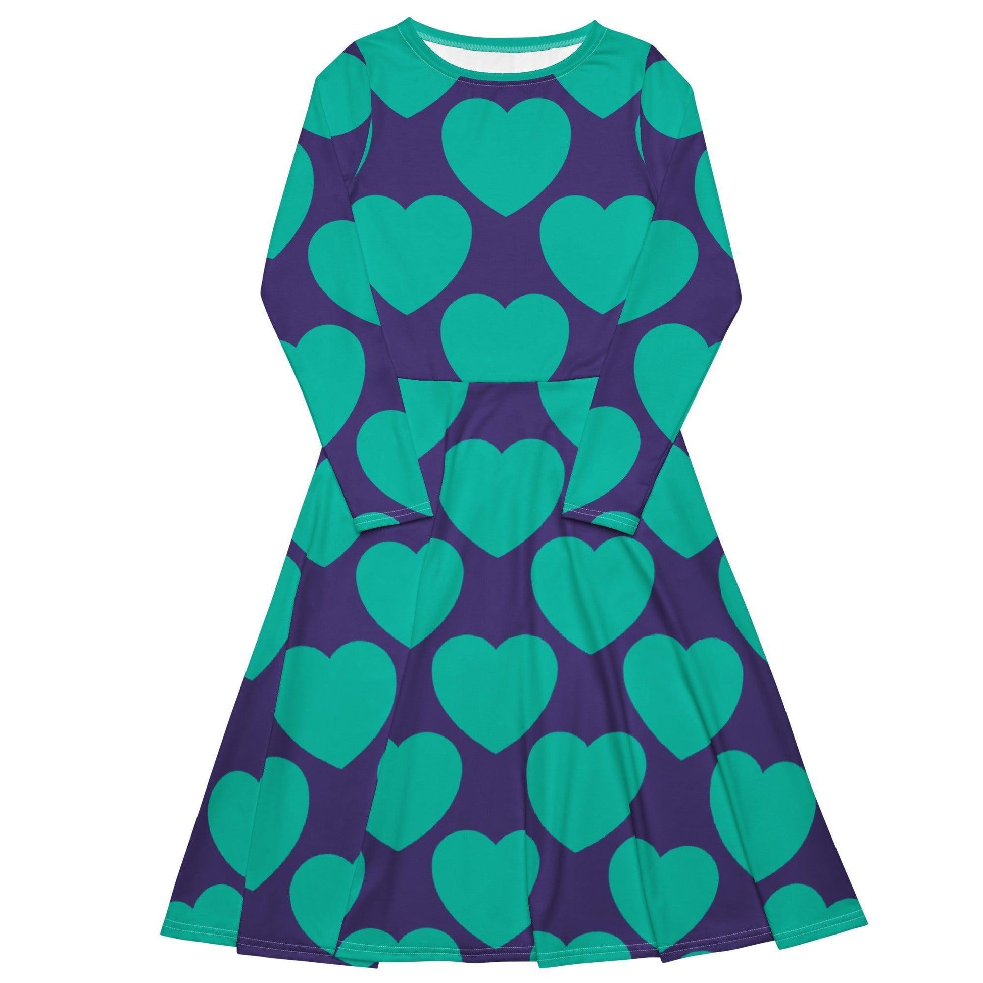 ELLIE LOVE mint purple - Midi Dress With Pockets - SHALMIAK
