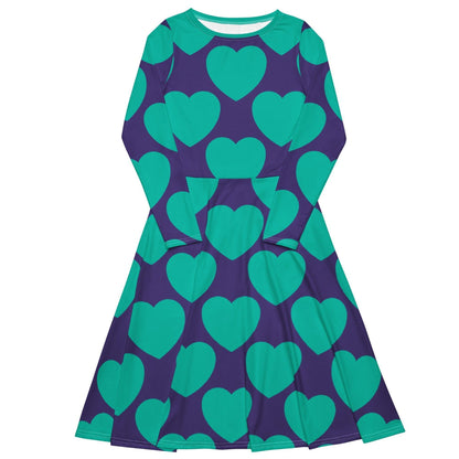 ELLIE LOVE mint purple - Midi Dress With Pockets - SHALMIAK