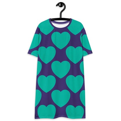 ELLIE LOVE mint purple - T-Shirt Dress - SHALMIAK