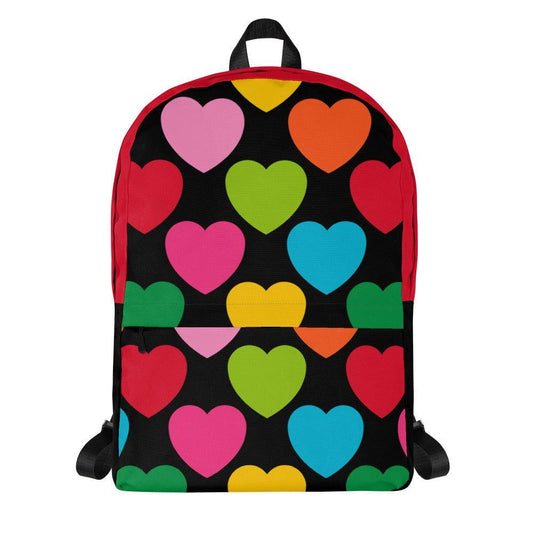 ELLIE LOVE mix black - Backpack - Bold Heart Print