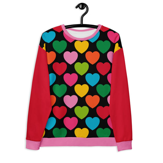 ELLIE LOVE mix black - Sweatshirt - Bold Heart Print